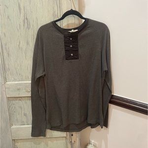 NSF henley black grey size XL